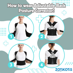 Adjustable Back Posture Corrector Belt-How To Wear
